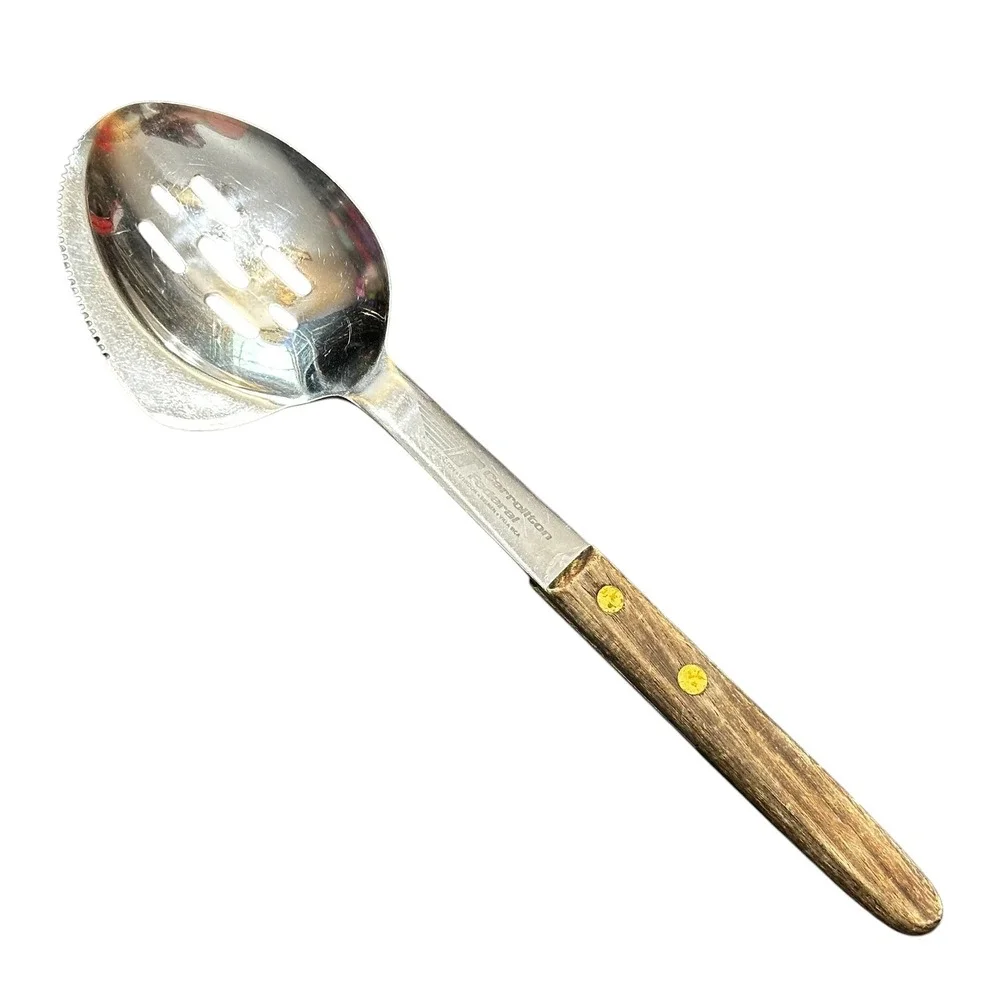 VTG Warco Stainless Steel Slotted Spoon Serrated‎ Advertising Carollton Federal